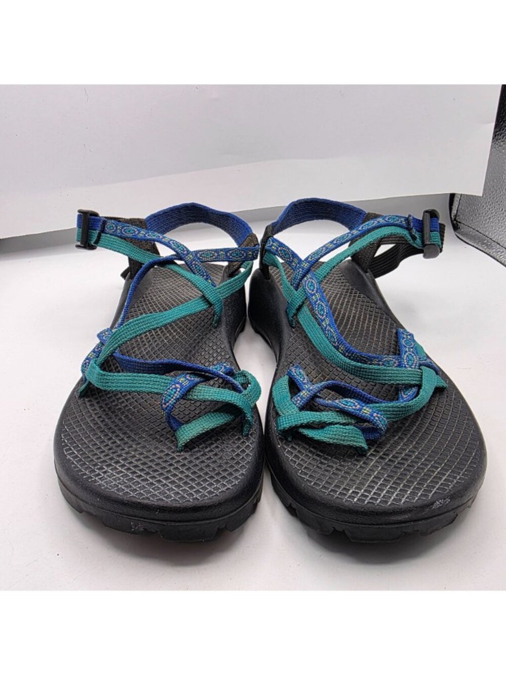 Chaco ZX2 Vibram Yampa Unaweep Womens Size 9 Black Blue Green Outdoor Sandals - Picture 2 of 13